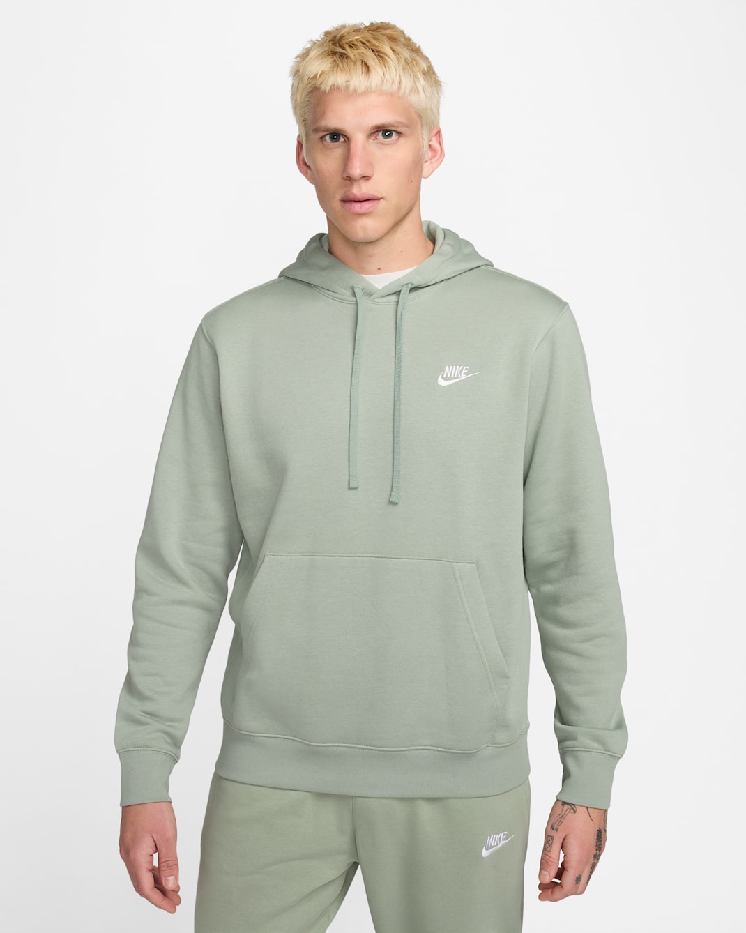 Sudadera con gorro sin cierre Nike Sportswear Club Fleece - Horizonte jade/Horizonte jade/Blanco