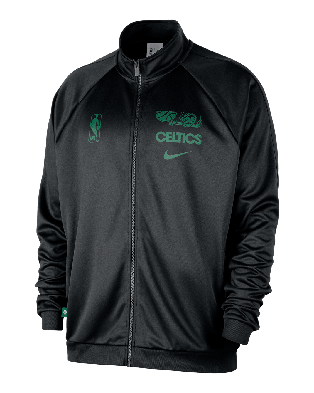 Chamarra deportiva Nike de tejido Knit de poliéster de la NBA para hombre Boston Celtics Club Courtside - Negro