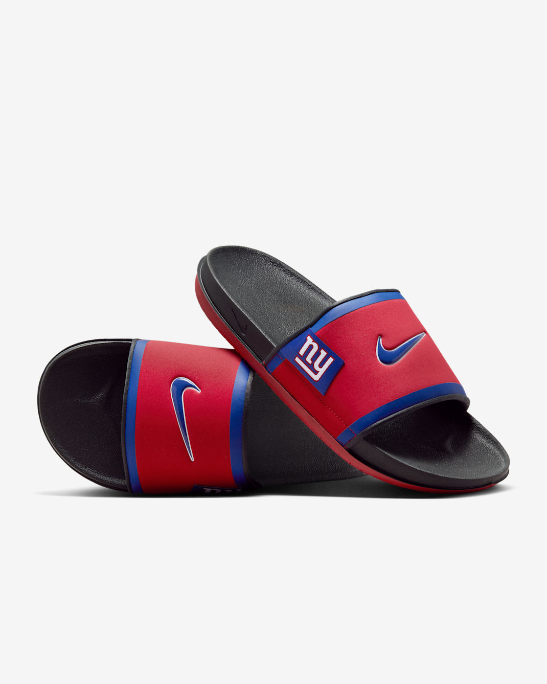 Nike Offcourt (New York Giants) Offcourt Slides - Gym Red/Dark Smoke Grey/Rush Blue