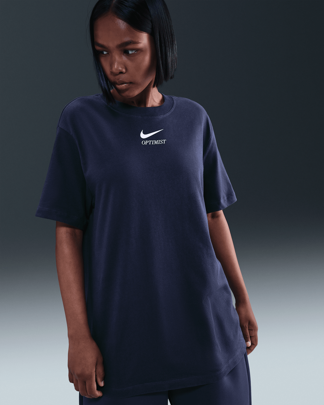 Nike Sportswear Women's T-Shirt - Midnight Navy/Light Orewood Brown