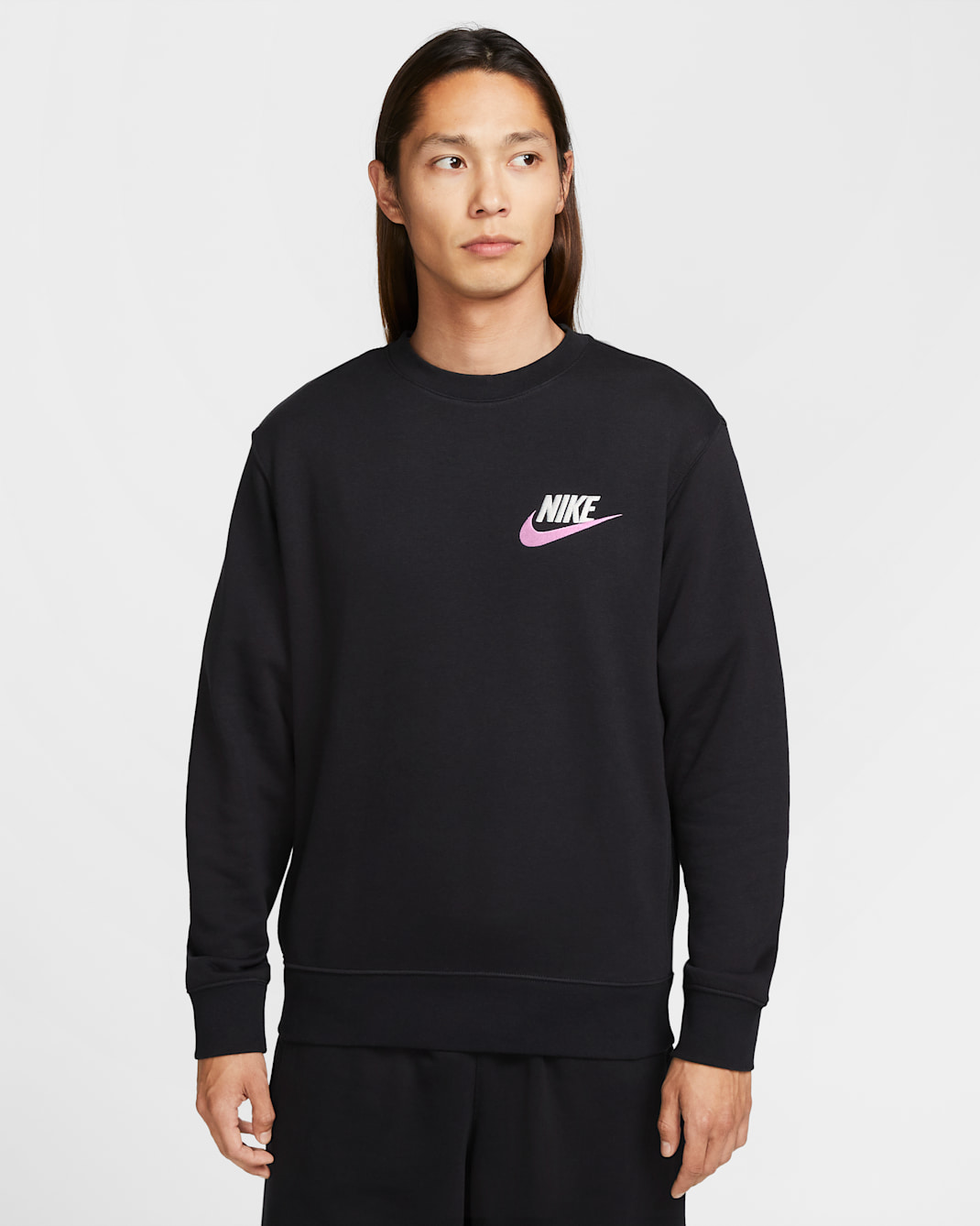 Nike Club Men's French Terry Crew - Black