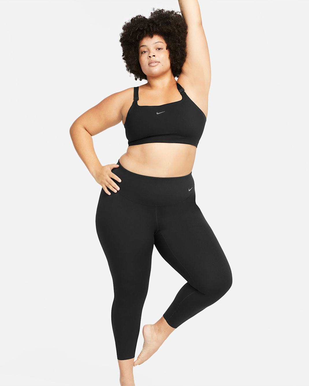 Nike Zenvy Women's High-Waisted 7/8 Leggings (Plus Size) - Black/Black