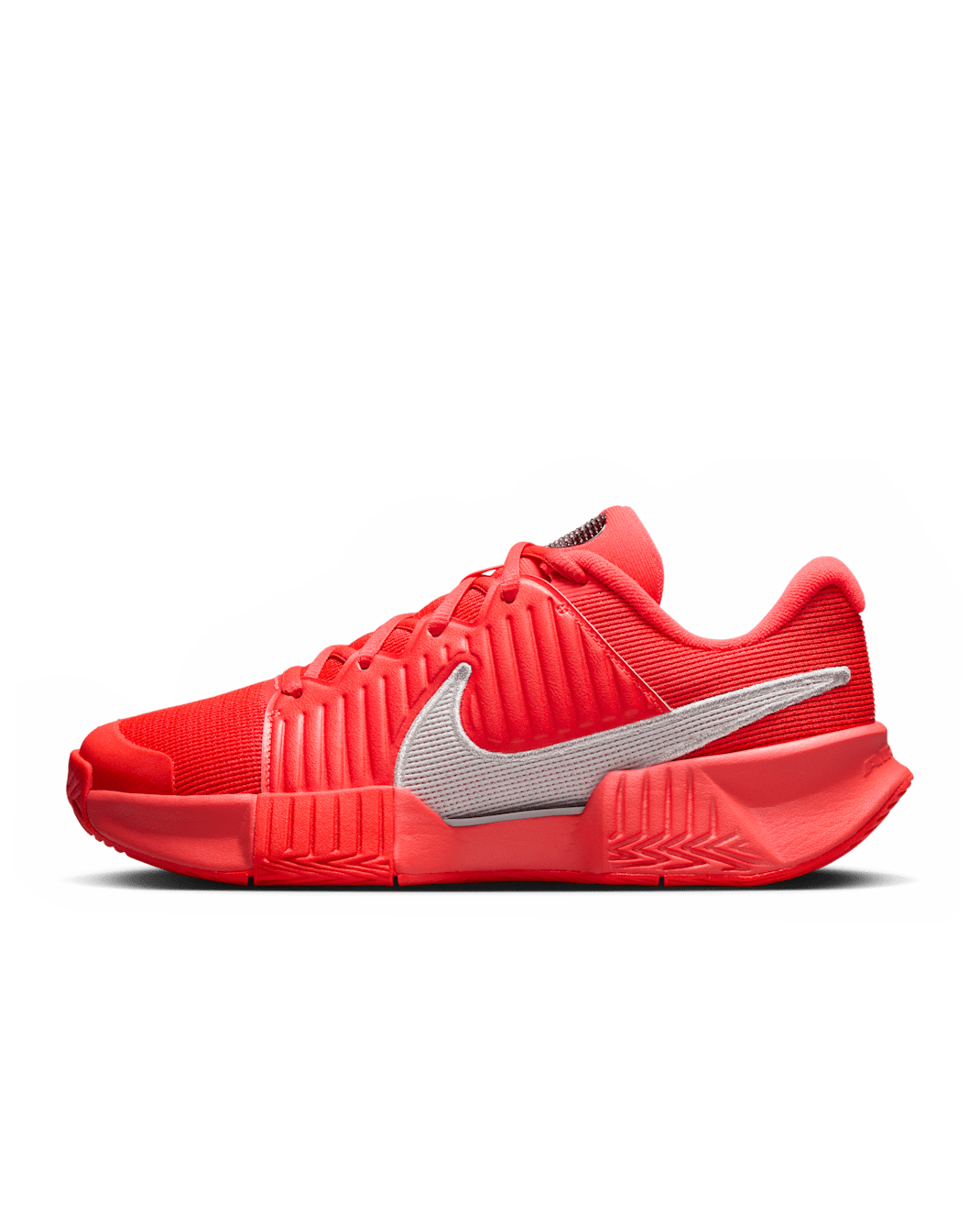 Nike GP Challenge Pro Premium Women's Hard Court Tennis Shoes - Bright Crimson/Metallic Silver