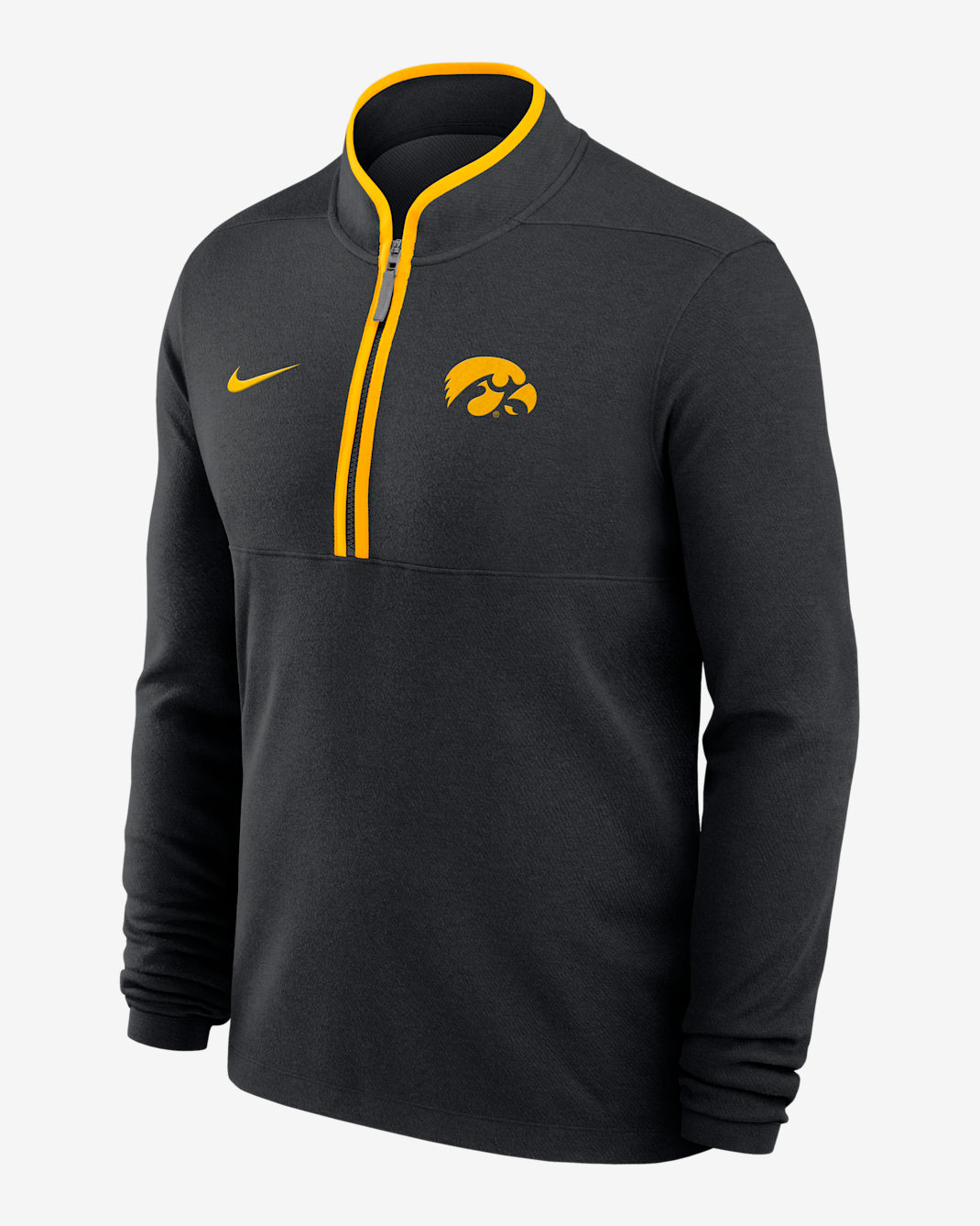 Playera de manga larga universitaria Nike Dri-FIT de medio cierre para hombre Iowa Victory - Negro