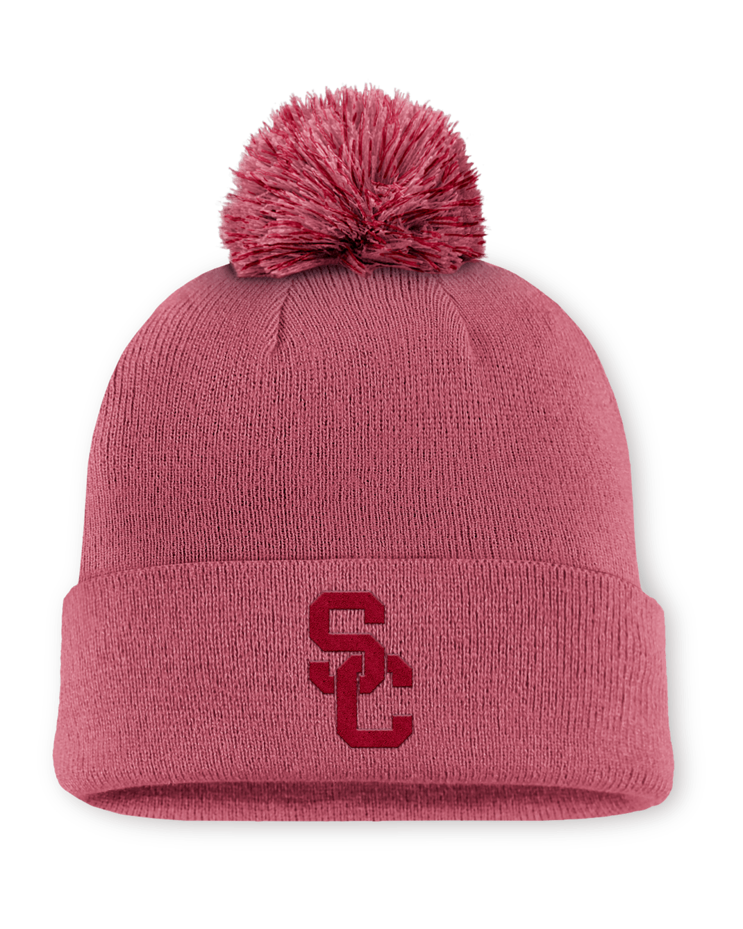 Gorro con dobladillo y pompón universitario Nike para hombre USC Primetime Campus Toned - Rosa
