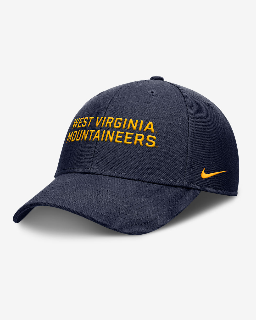 West Virginia Sideline Rise Practice Men's Nike College Adjustable Hat - Navy