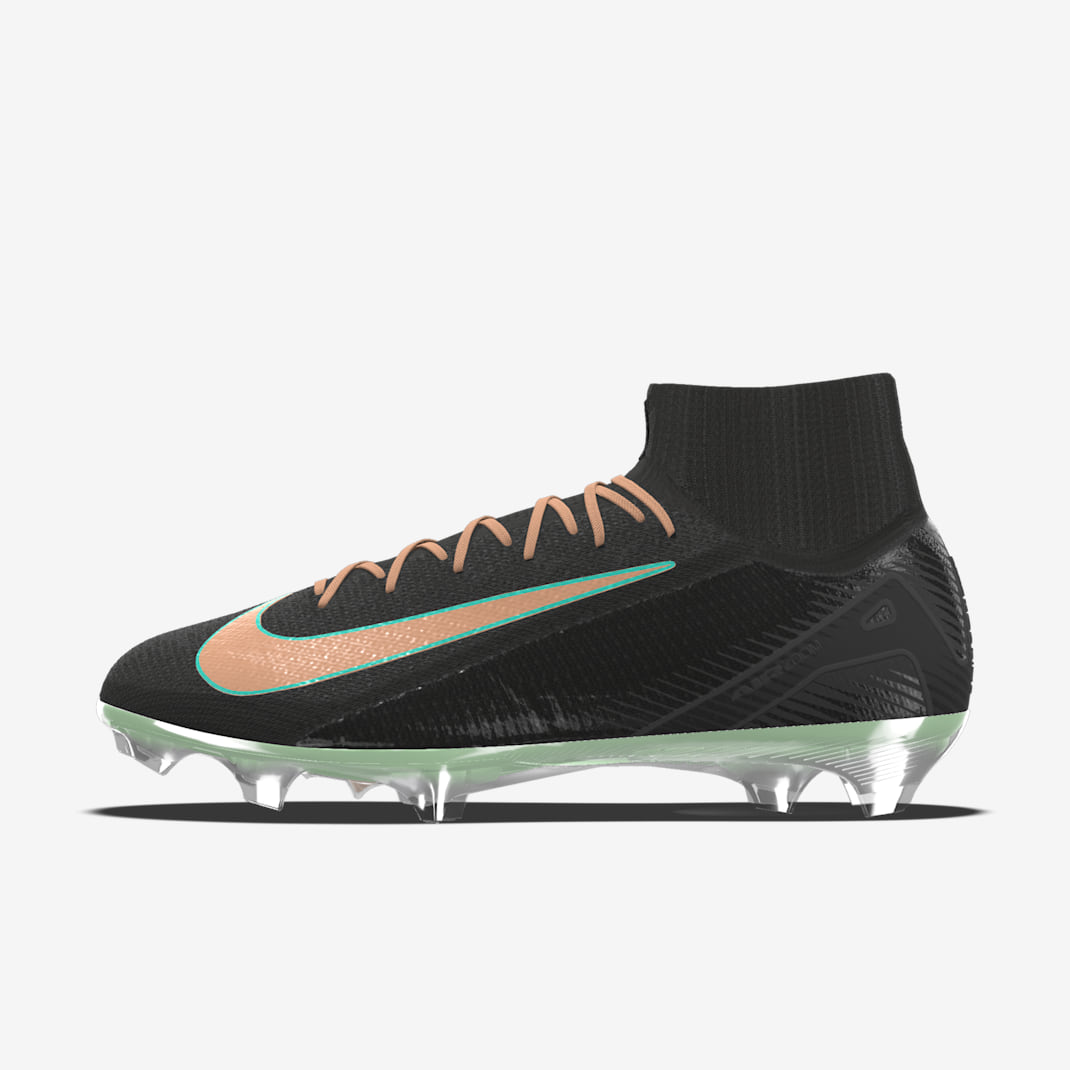 Nike Mercurial Superfly 10 Elite By You Custom FG High-Top Football Boot - Black/Iron Grey/Black