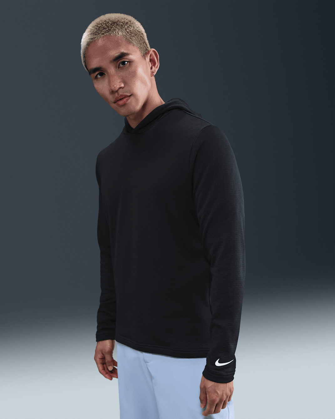 เสื้อมีฮู้ดกอล์ฟผู้ชาย Dri-FIT Nike Tour - ดำ/ขาว