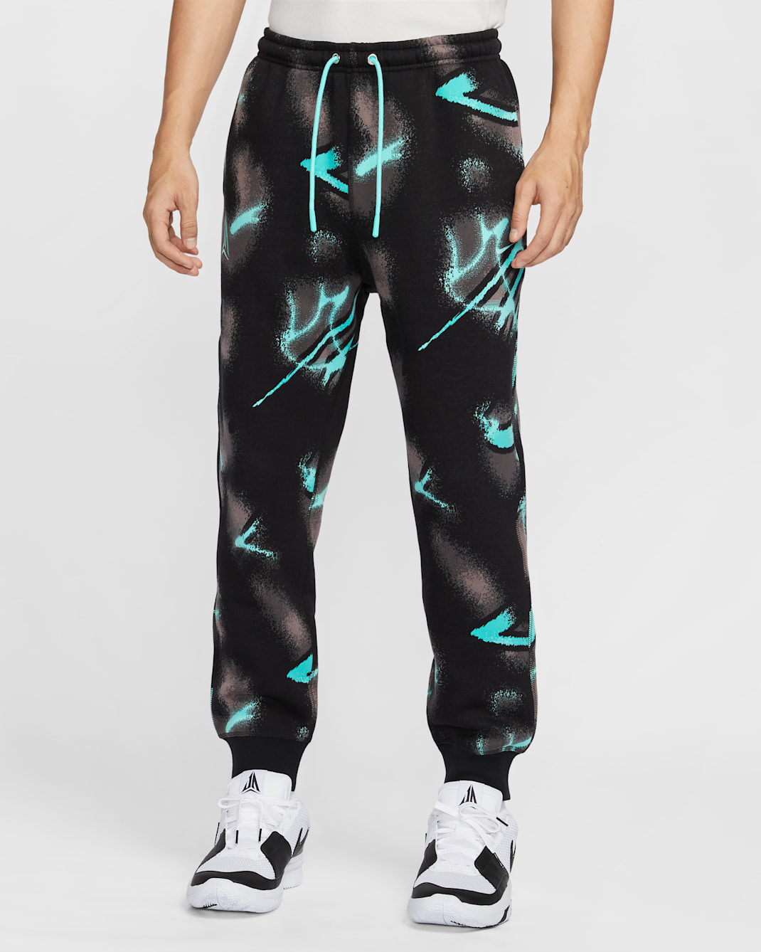 JA Men's Club Fleece Basketball Joggers - Bleached Turquoise