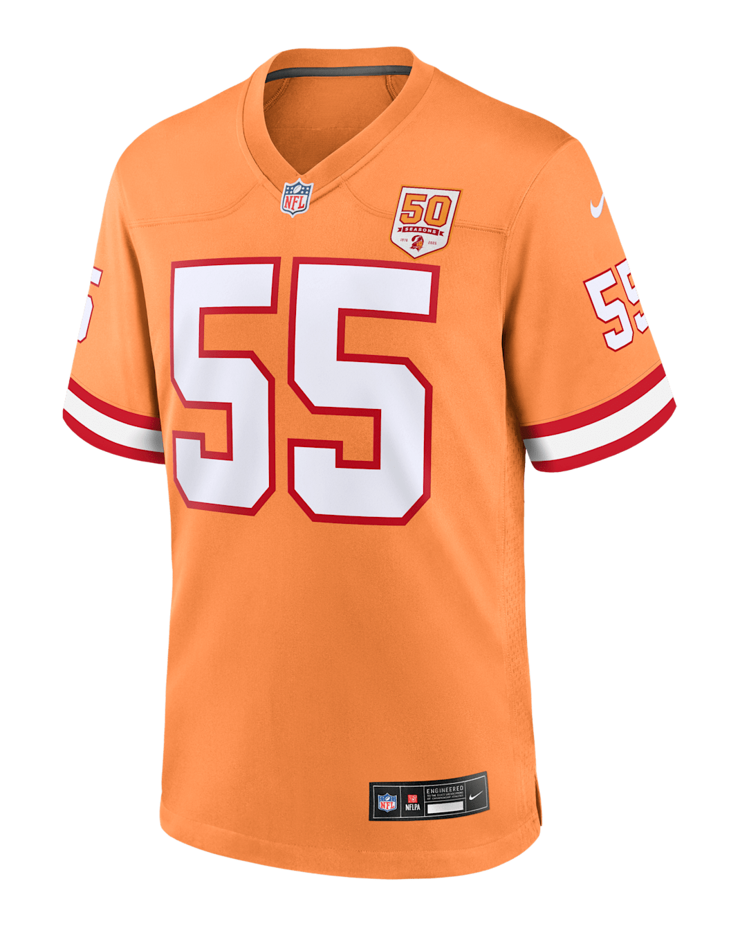 Derrick Brooks Tampa Bay Buccaneers 50th Anniversary Men's Nike NFL Game Jersey - Orange