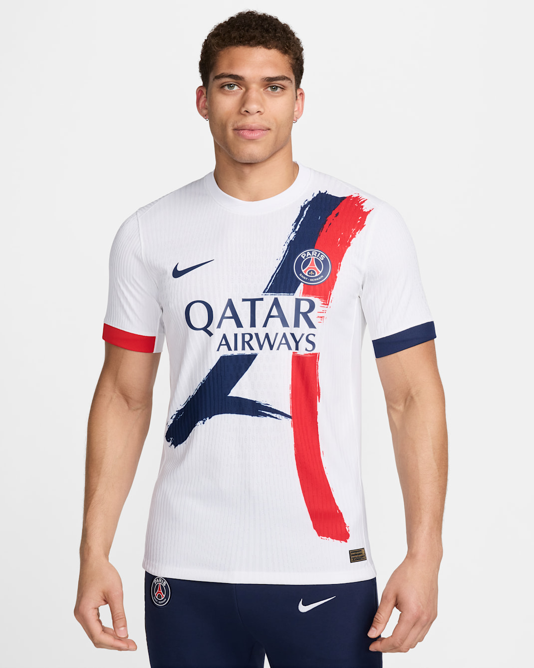 Maglia da calcio Authentic Nike Dri-FIT ADV Paris Saint-Germain 2024/25 Match da uomo – Away - Bianco/Midnight Navy/University Red/Midnight Navy