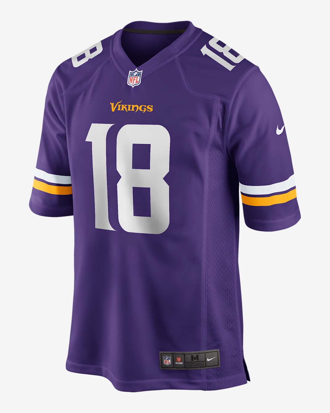Camiseta game para hombre NFL Minnesota Vikings (Justin Jefferson) - Morado cancha