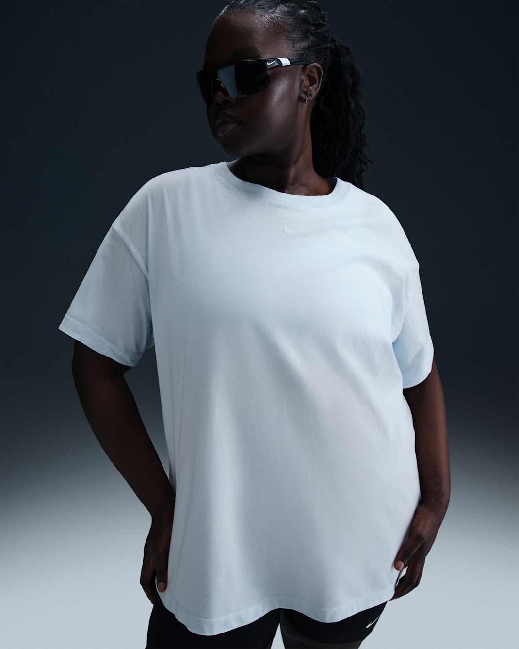 Nike Sportswear Essential Women's T-Shirt (Plus Size) - Blue Tint