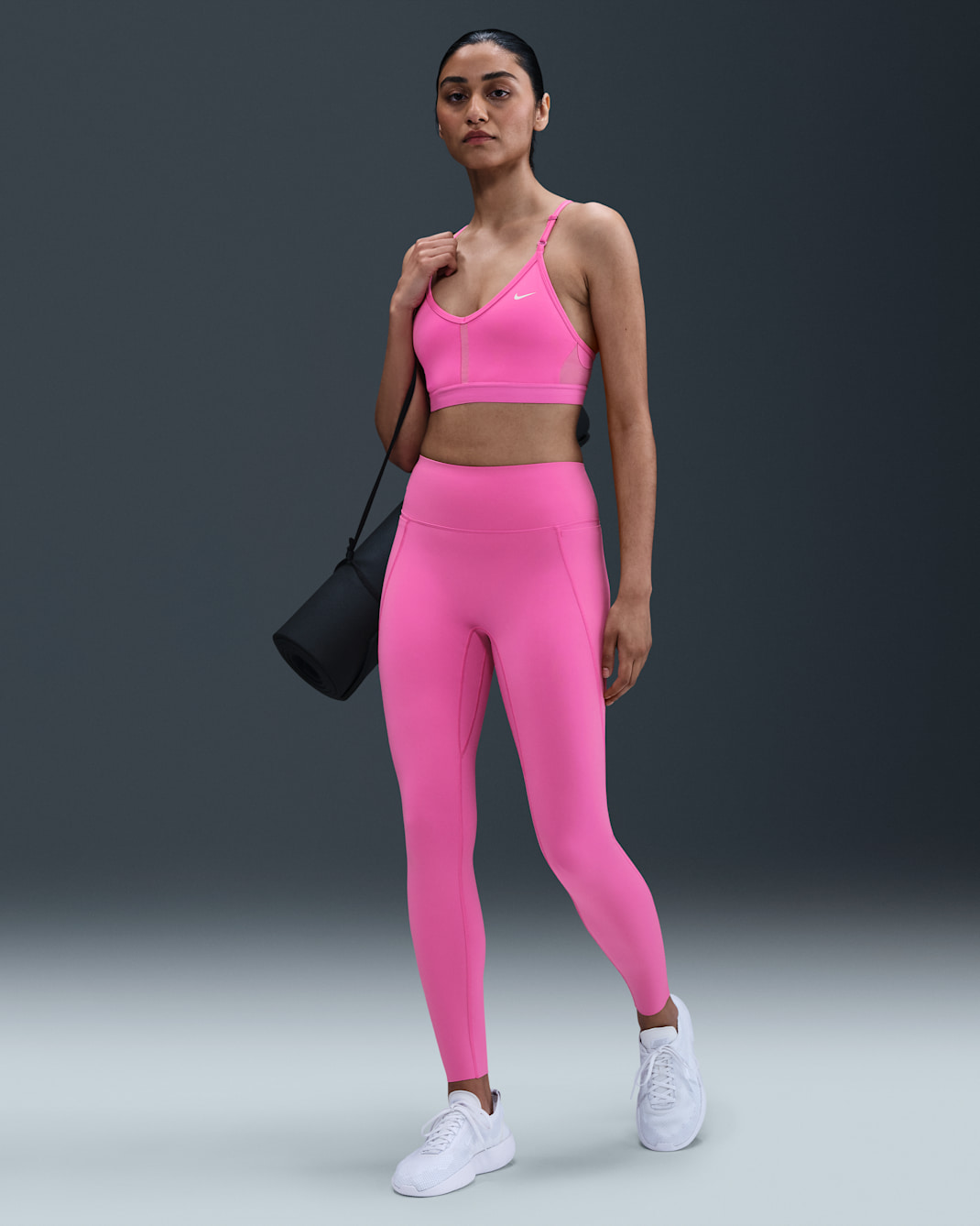 Nike Universa Leggings in voller Länge mit hohem Bund und ohne Frontnaht (Damen) - Playful Pink/Cosmic Fuchsia/Pinkfire II