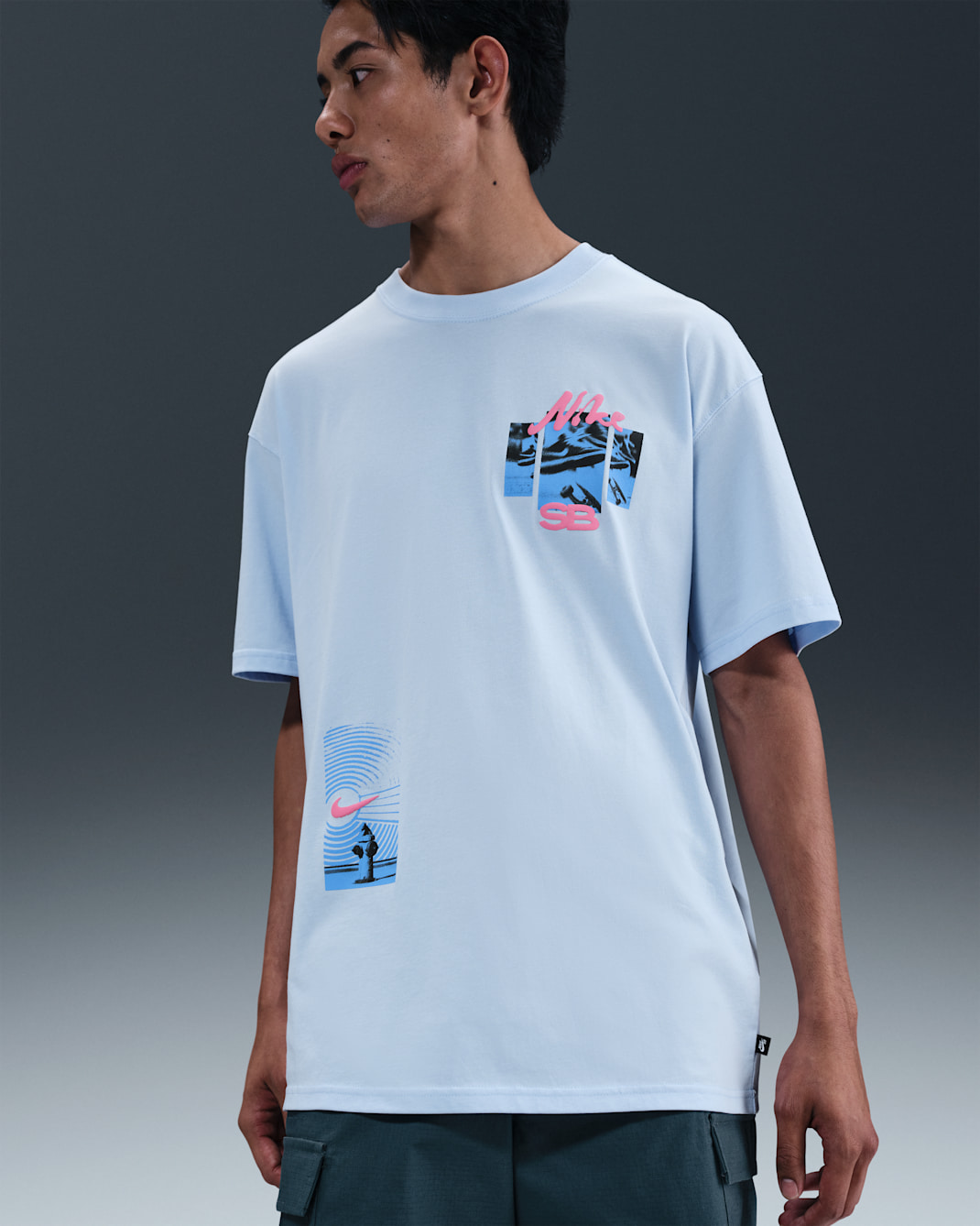 Nike SB Max90 Skate T-Shirt - Celestine Blue