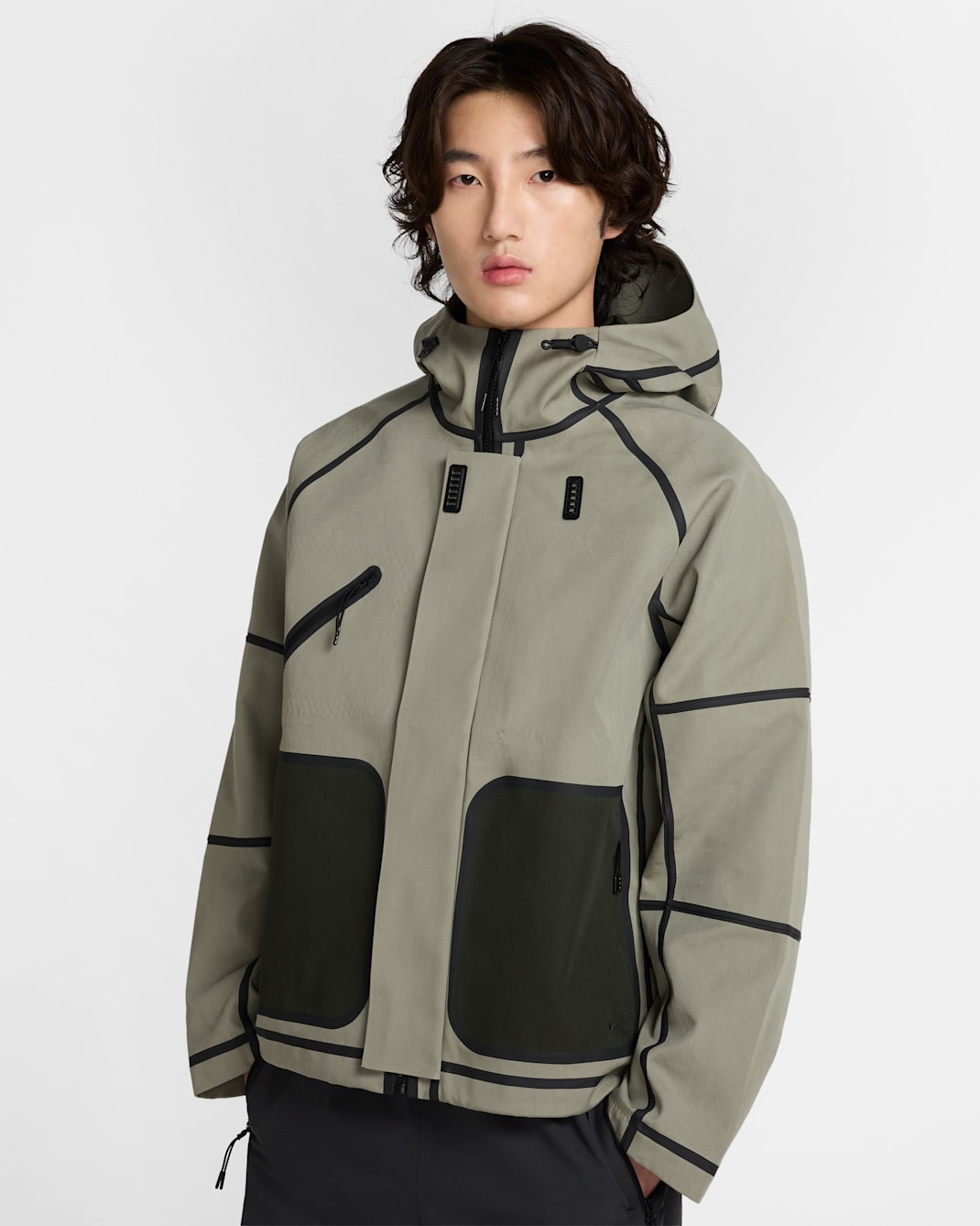 Nike Tech Men's Storm-FIT Hooded Rain Jacket - Light Army/Black
