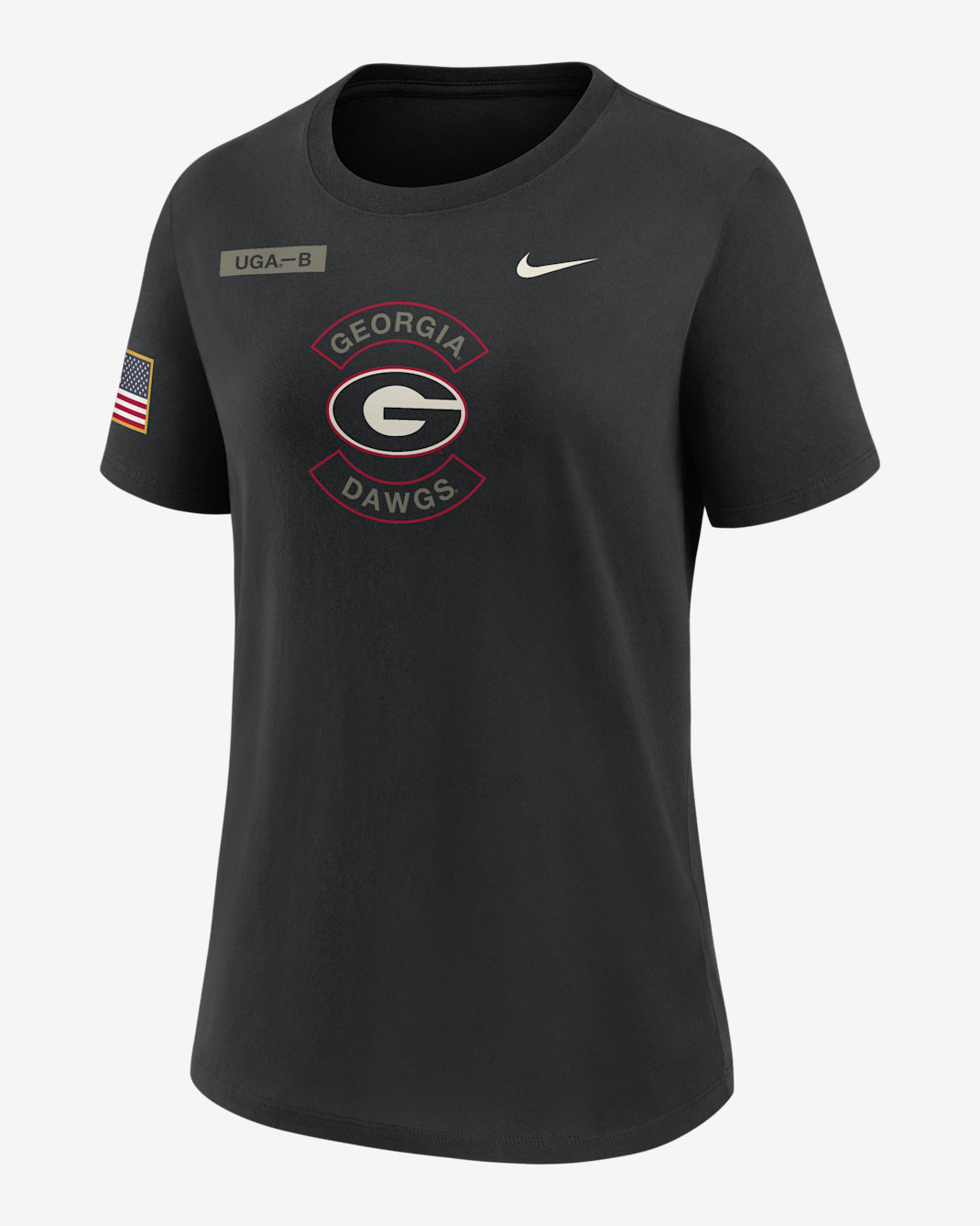 Georgia Military Appreciation Women's Nike Dri-FIT College T-Shirt - Black
