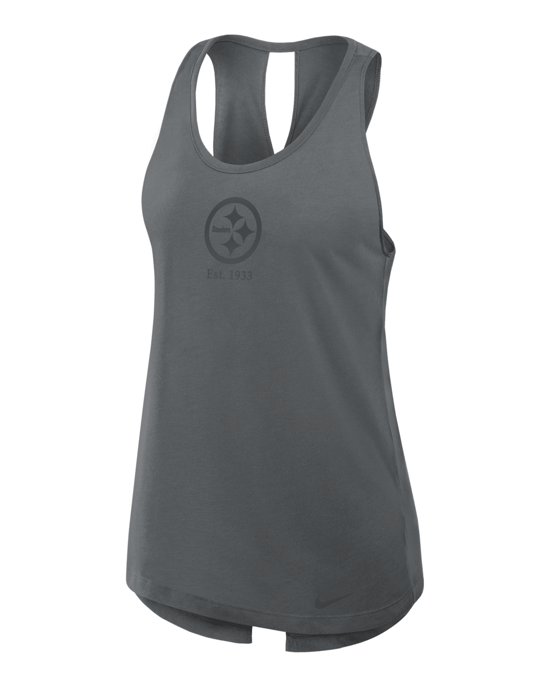 Camiseta de tirantes Nike Dri-FIT de la NFL para mujer Pittsburgh Steelers Established - Gris