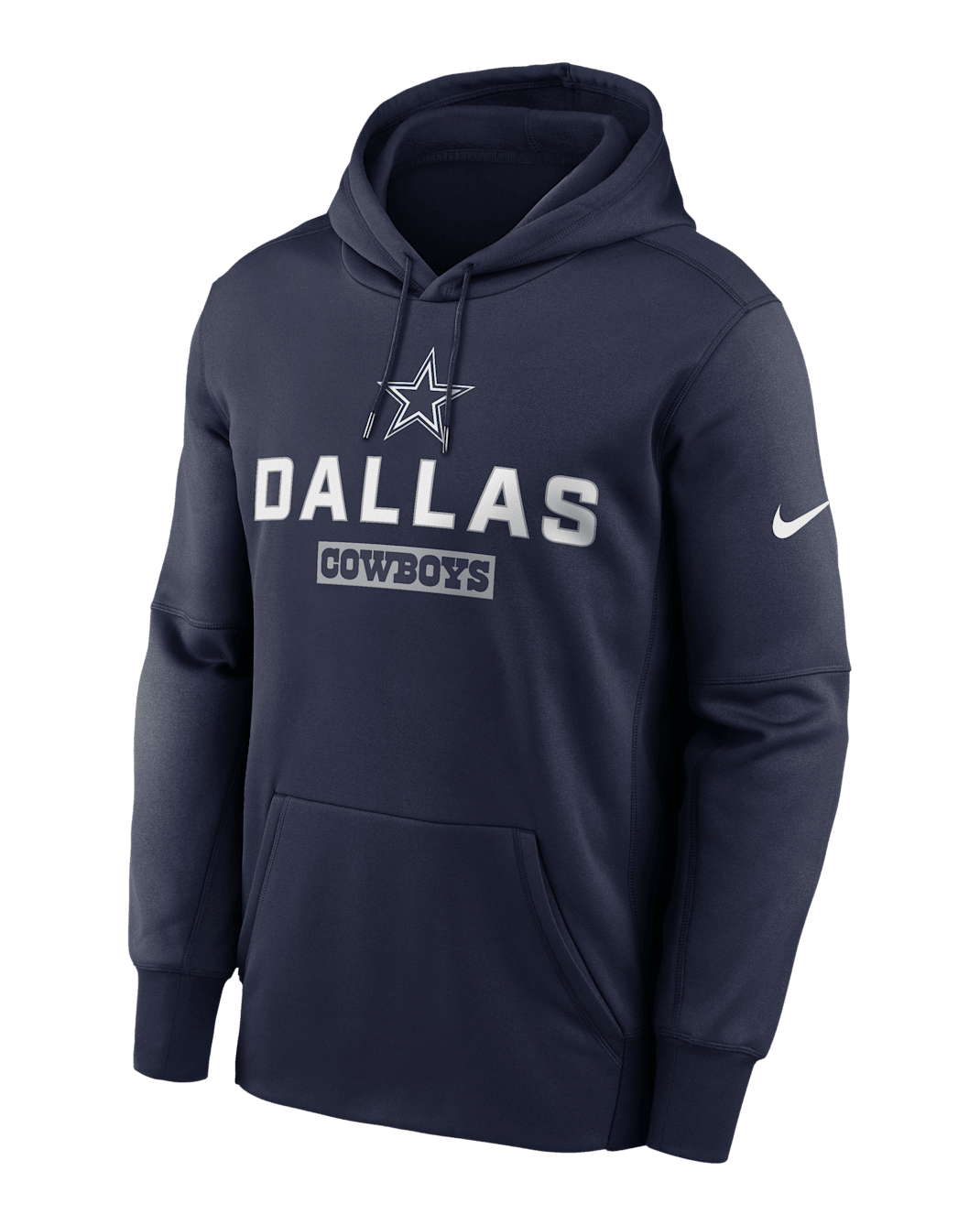Dallas Cowboys Toss Sweep Men’s Nike Therma NFL Pullover Hoodie - Navy