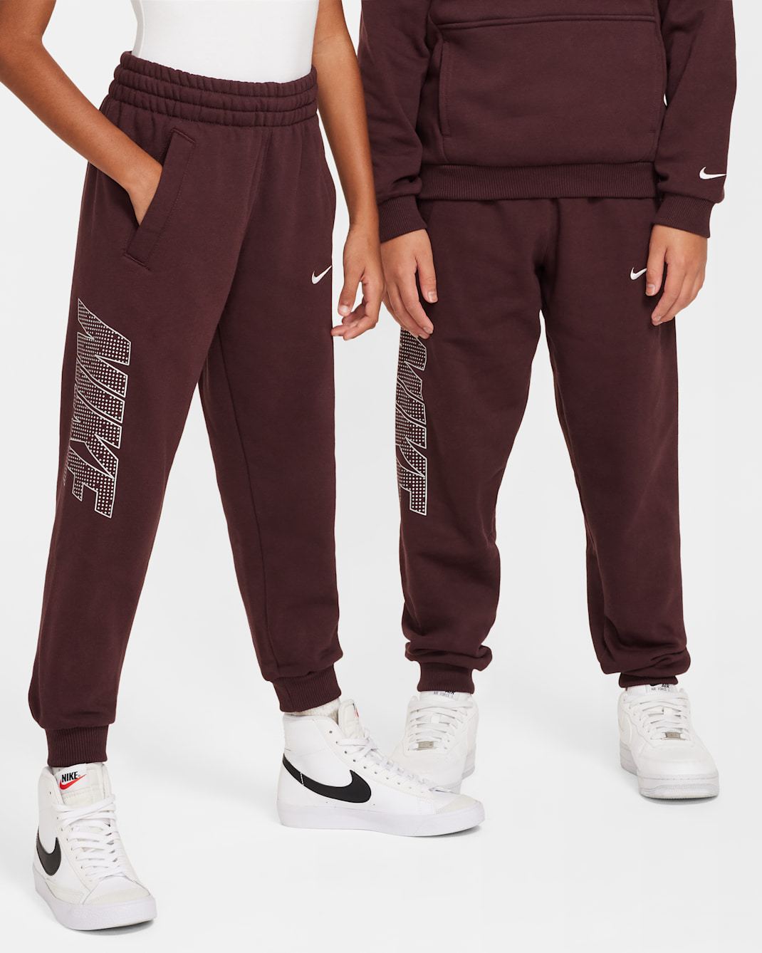 Joggers para niños talla grande Nike Sportswear Club Fleece - Burdeos enérgico/Plata metalizado