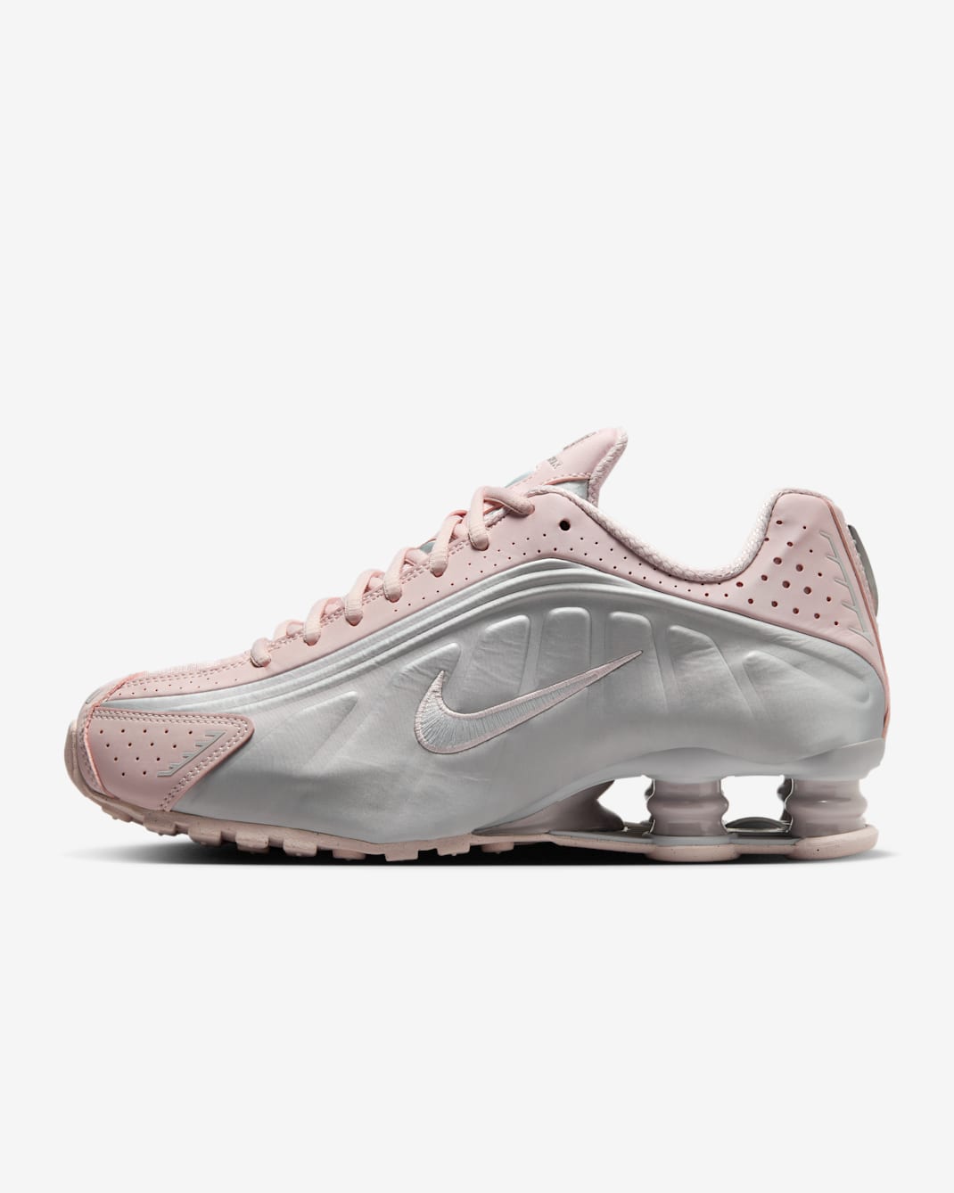 Tenis para mujer Nike Shox R4 - Rosa ligero/Platino metalizado