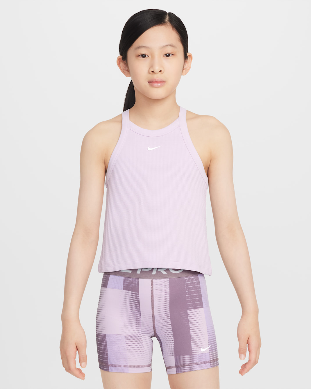 Nike Girls' High-Neck Tank Top - Doll/White