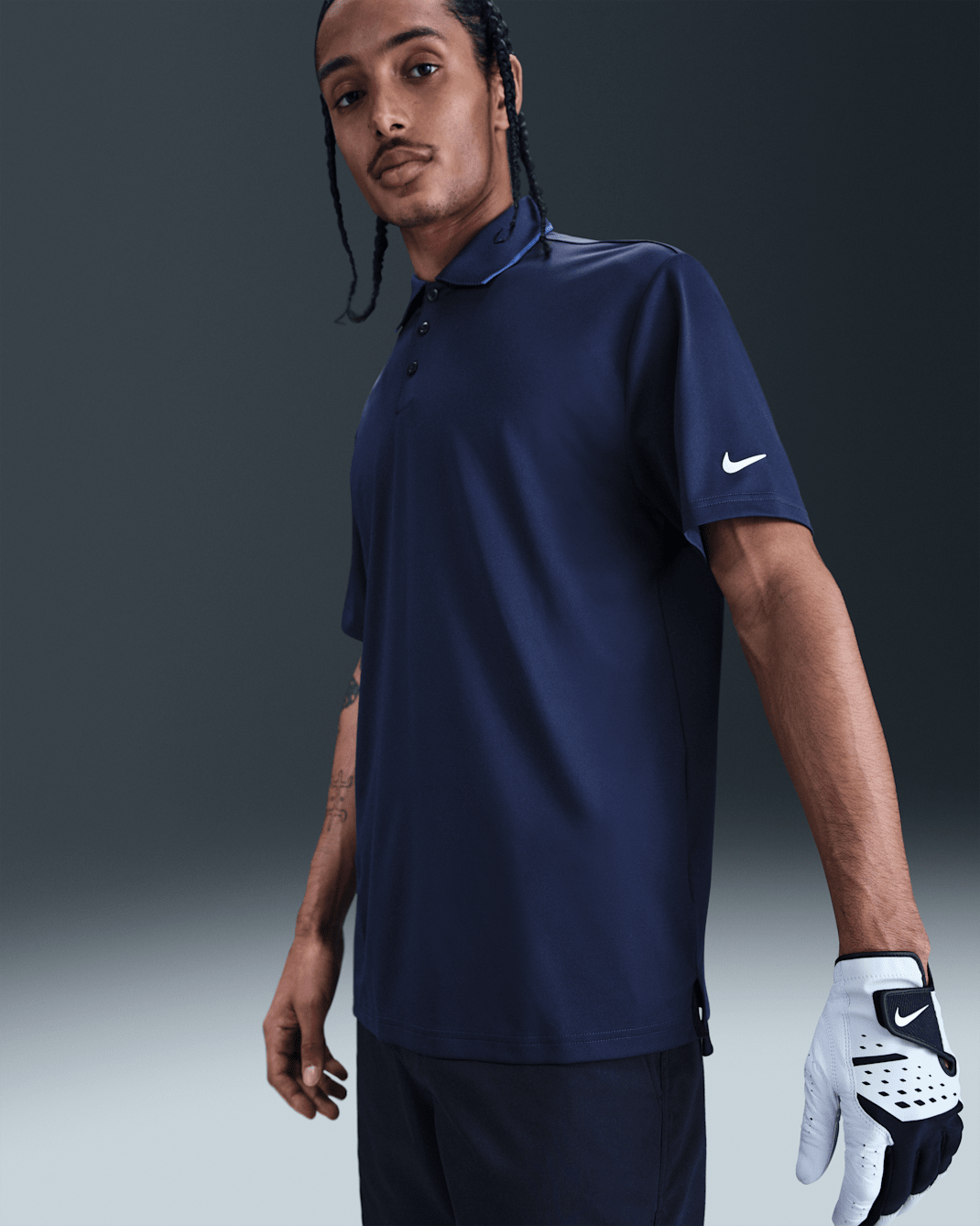 Nike Tour Men's Dri-FIT Golf Polo - Midnight Navy/Astronomy Blue/White