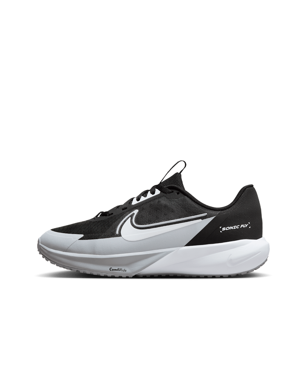 รองเท้าวิ่งเด็กโต Nike Sonic Fly - ดำ/Wolf Grey/ขาว