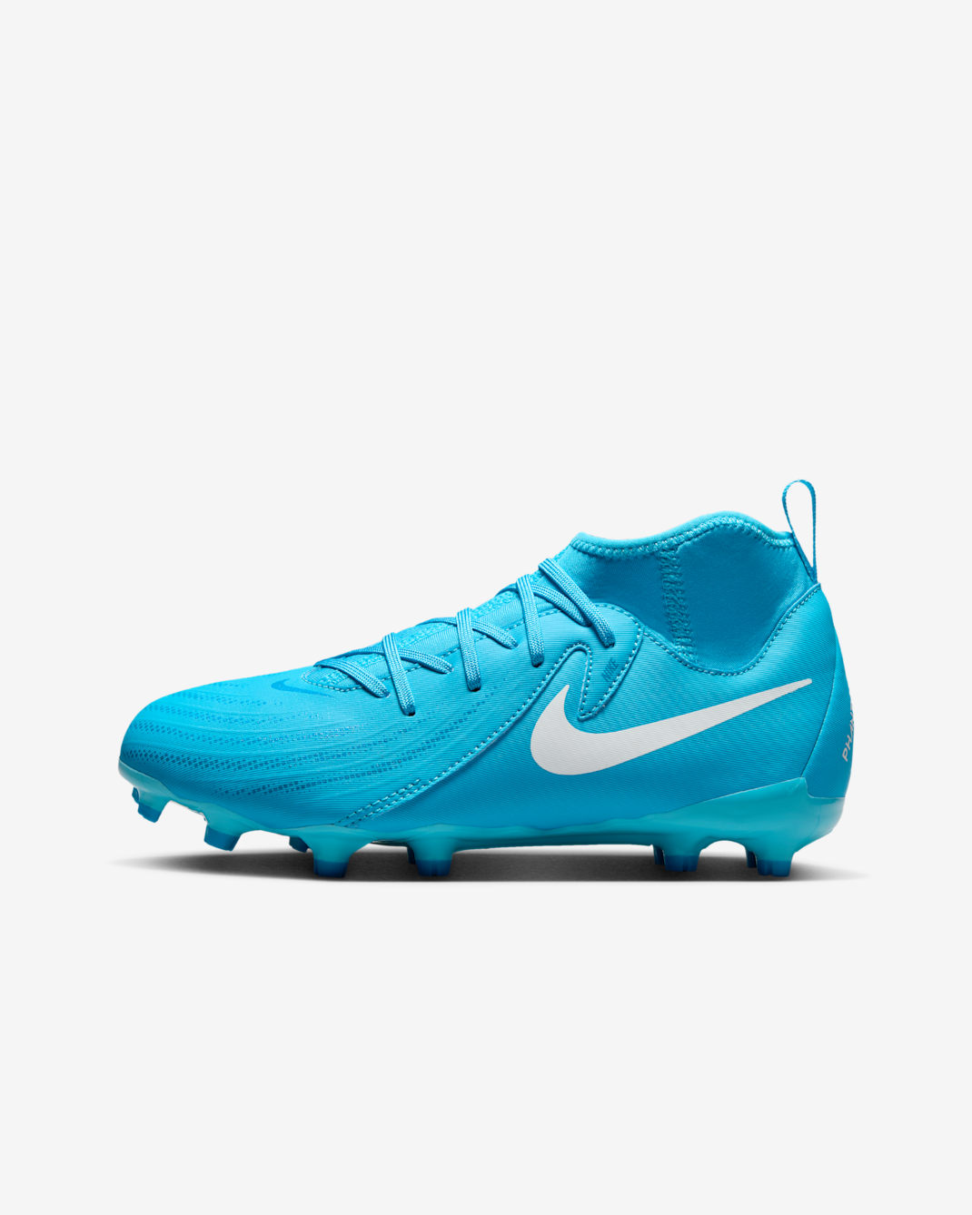 Ποδοσφαιρικά παπούτσια MG Nike Jr. Phantom Luna 2 Academy για μικρά/μεγάλα παιδιά - Blue Fury/Λευκό