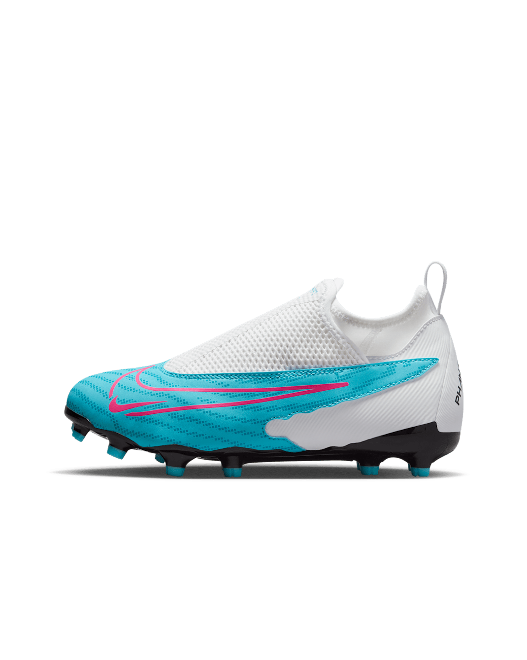Nike Jr. Phantom GX Academy Older Kids' Multi-ground Football Boot - Baltic Blue/White/Laser Blue/Pink Blast