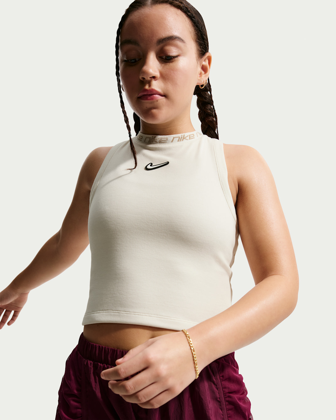 Nike Sportswear Dri-FIT Genç Çocuk (Kız) Atleti - Soft Pearl