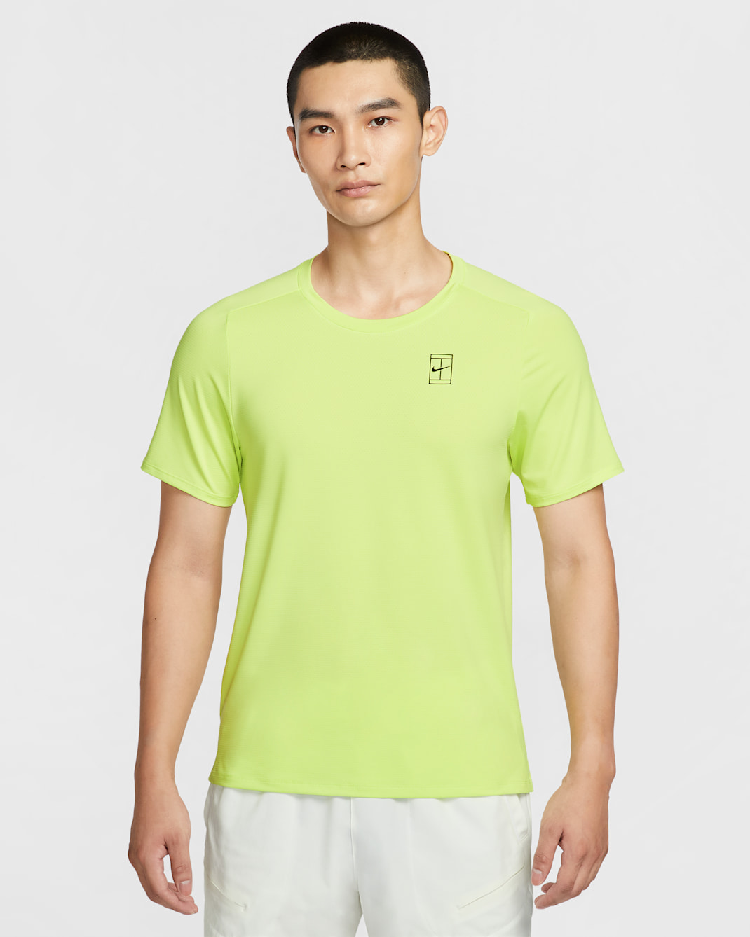 나이키코트 어드밴티지 남성 드라이 핏 테니스 탑 - 라이트 레몬 트위스트