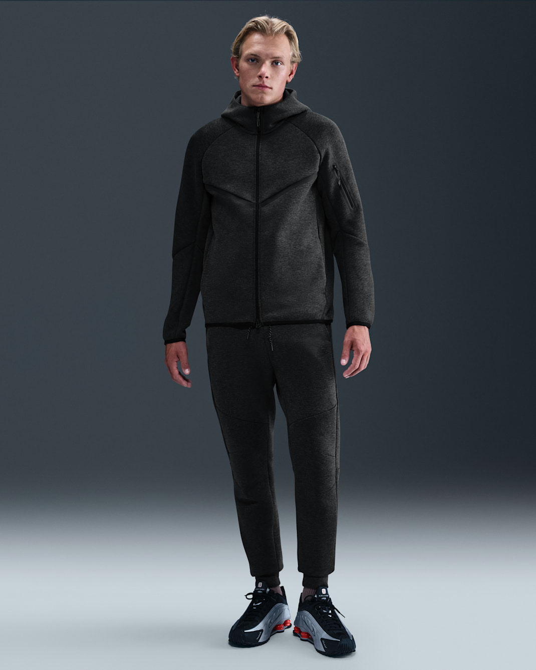 Nike Tech Men's Fleece Joggers - Black Heather/Black