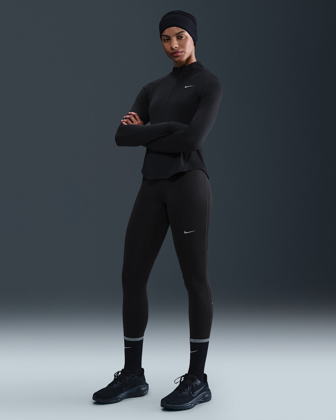 Nike Tempo løpeleggings i 7/8 lengde med høyt liv til dame - Svart