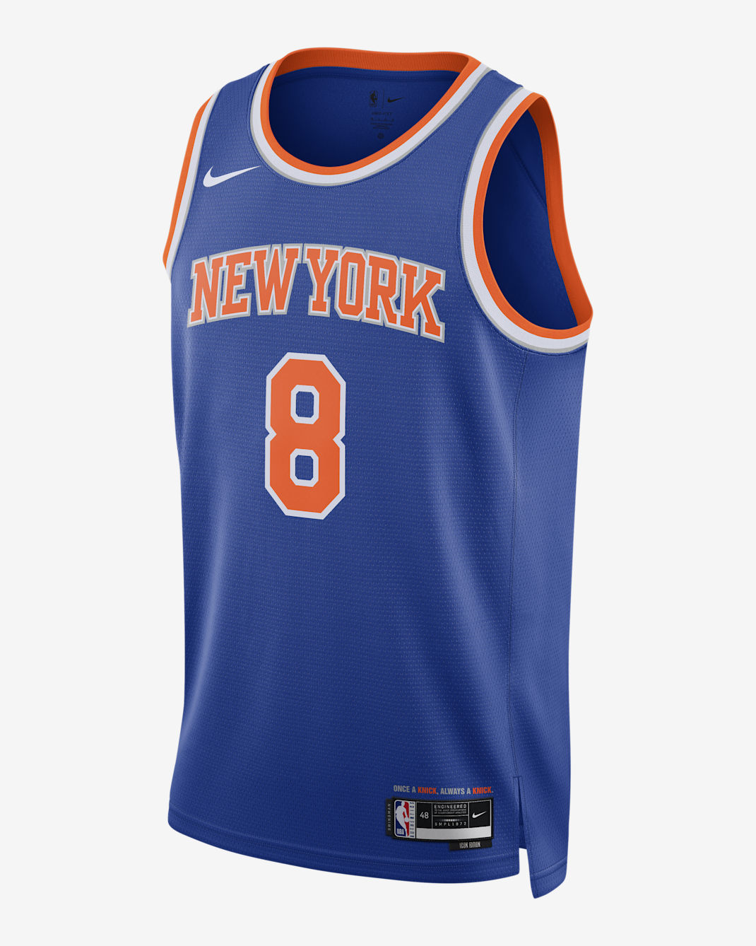 New York Knicks Icon Edition Men's Nike Dri-FIT NBA Swingman Jersey - Rush Blue