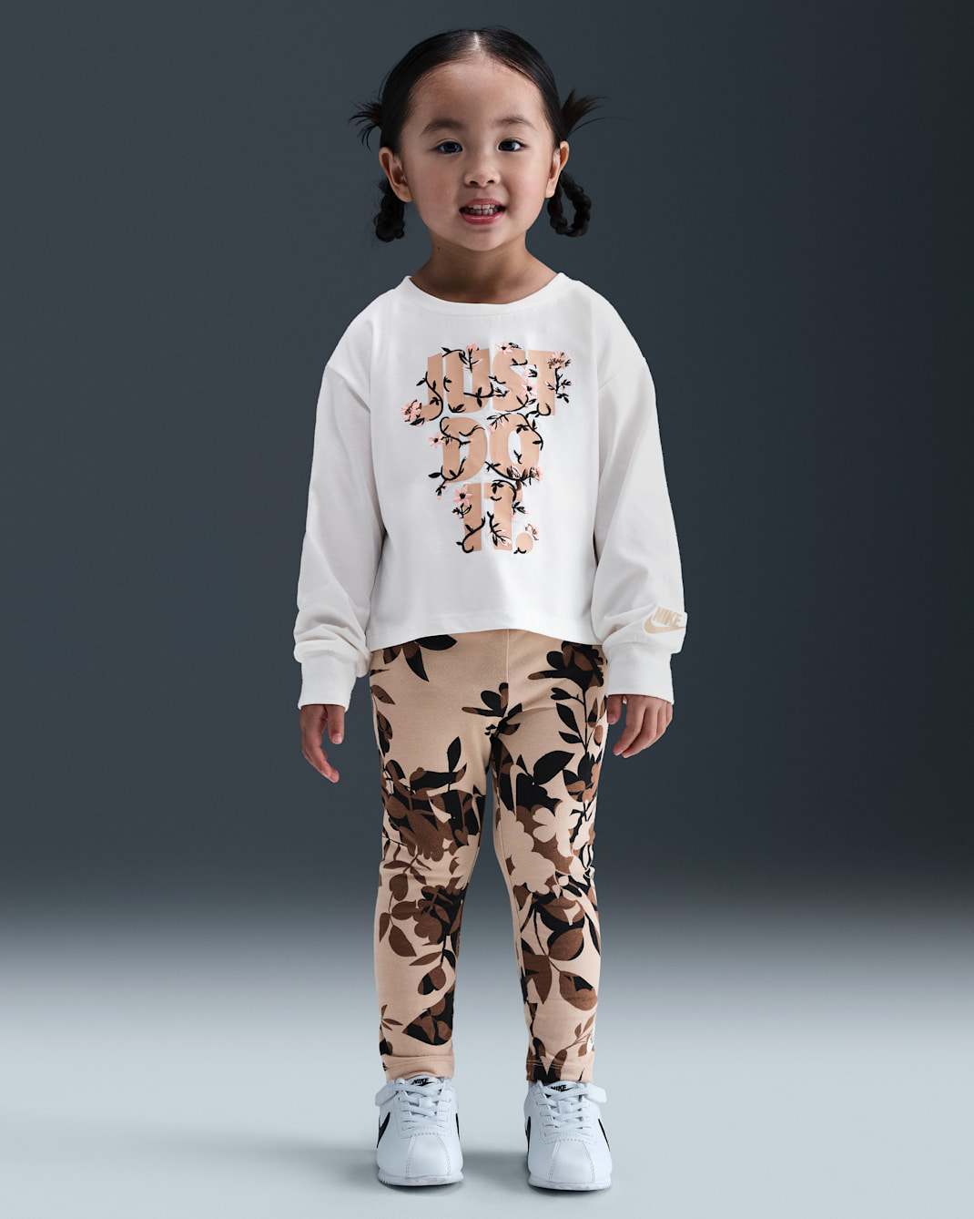 Nike Toddler Printed Club Long Sleeve T-Shirt and Leggings Set - Hemp