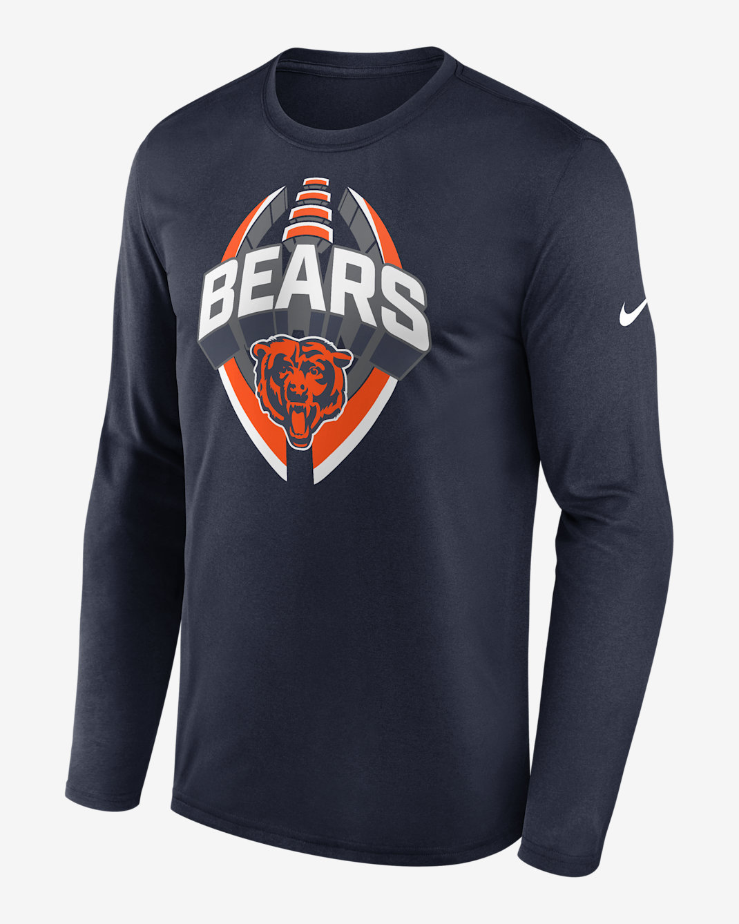 Chicago Bears Legend Icon Men's Nike Dri-FIT NFL Long-Sleeve T-Shirt - Navy