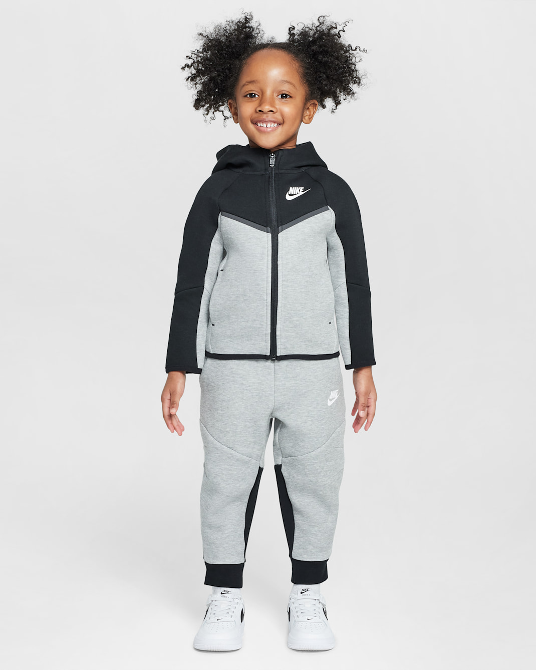 Nike Sportswear Toddler Tech Fleece 2-Piece Full-Zip Set - Dark Grey Heather