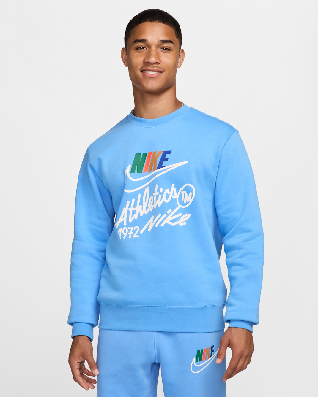 Sudadera de cuello redondo para hombre Nike Club Fleece - Azul universitario