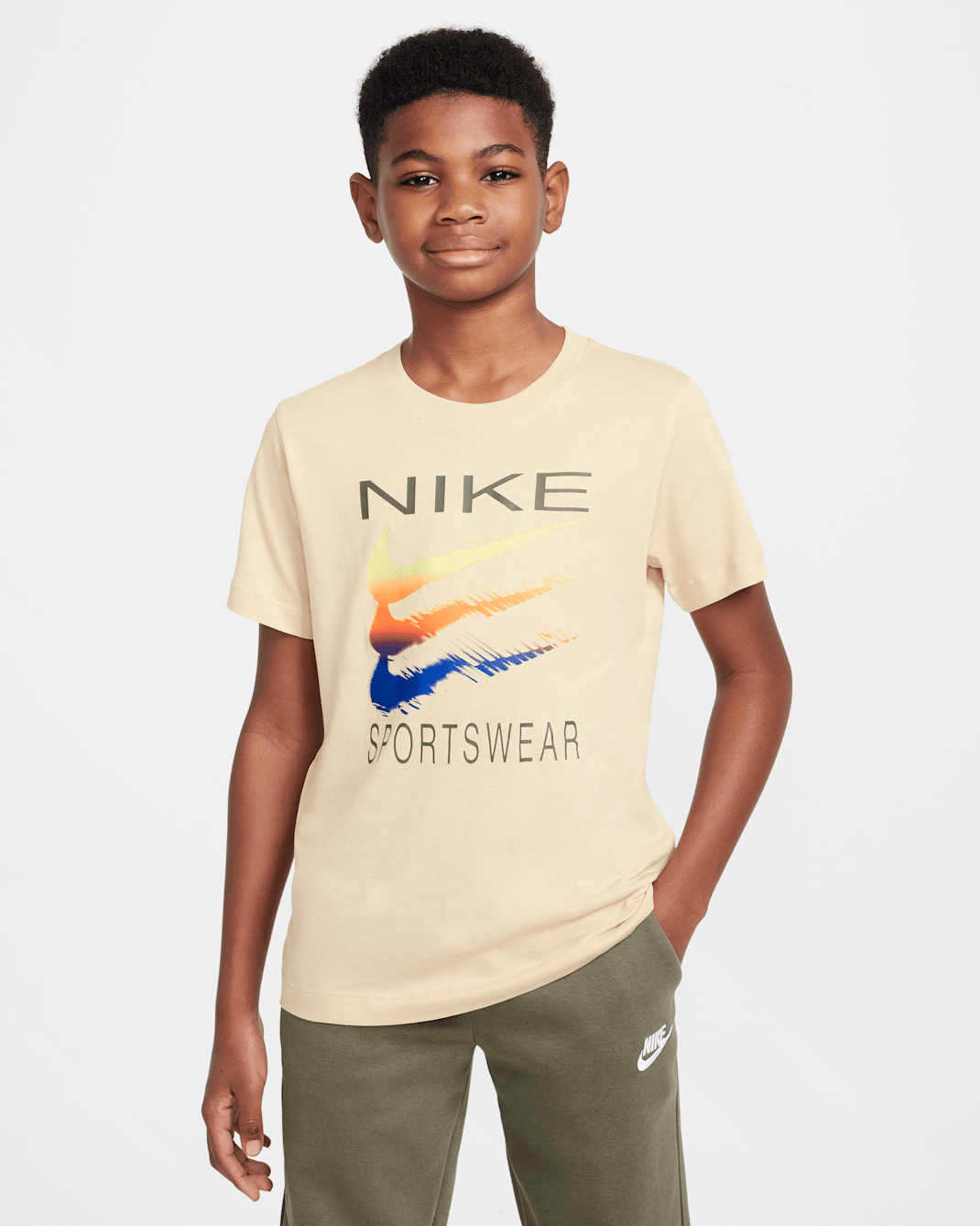 Nike Sportswear Big Kids' T-Shirt - Sanddrift