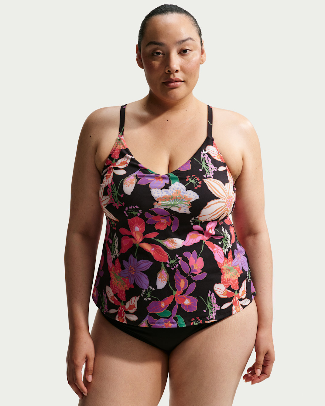 Nike Swim Women's V-Neck Tankini (Plus Size) - Black