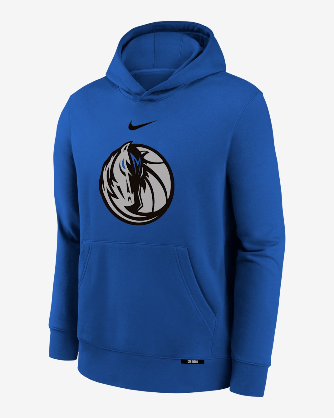 Sudadera con gorro de tejido Fleece para niños talla grande Dallas Mavericks Club Fleece City Edition - Royal juego