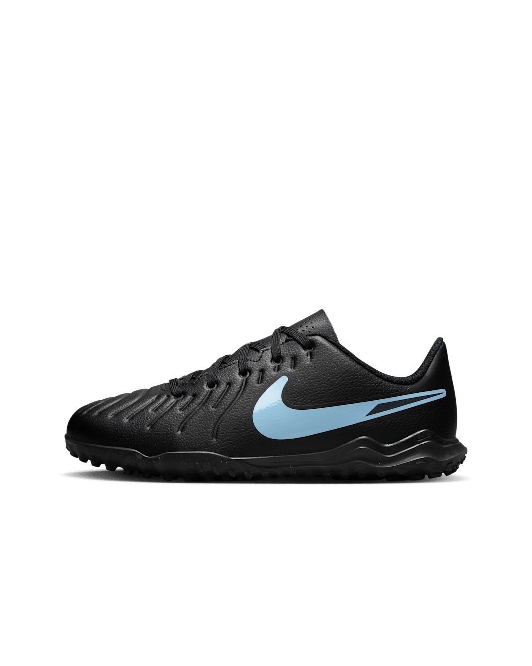 Nike Jr. Tiempo Legend 10 Club Younger/Older Kids' Turf Low-Top Football Shoes - Black/Black
