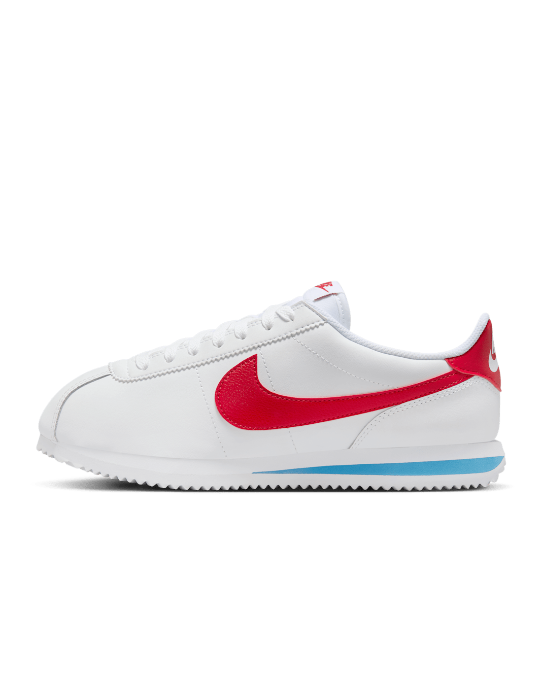 Nike Cortez Leather Women's Shoes - White/Varsity Blue/Varsity Red