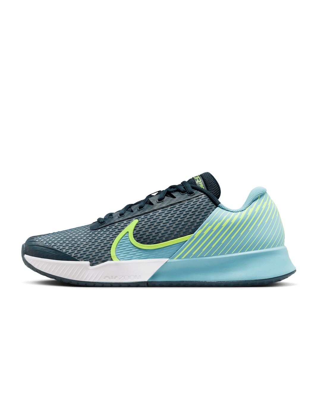 NikeCourt Air Zoom Vapor Pro 2 Men's Hard Court Tennis Shoes - Armoury Navy/Volt/Denim Turquoise