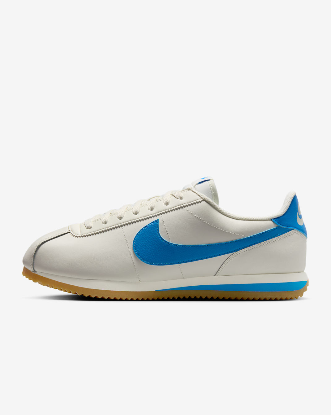 Nike Cortez 皮革男鞋 - Sail/Gum Yellow/Light Photo Blue