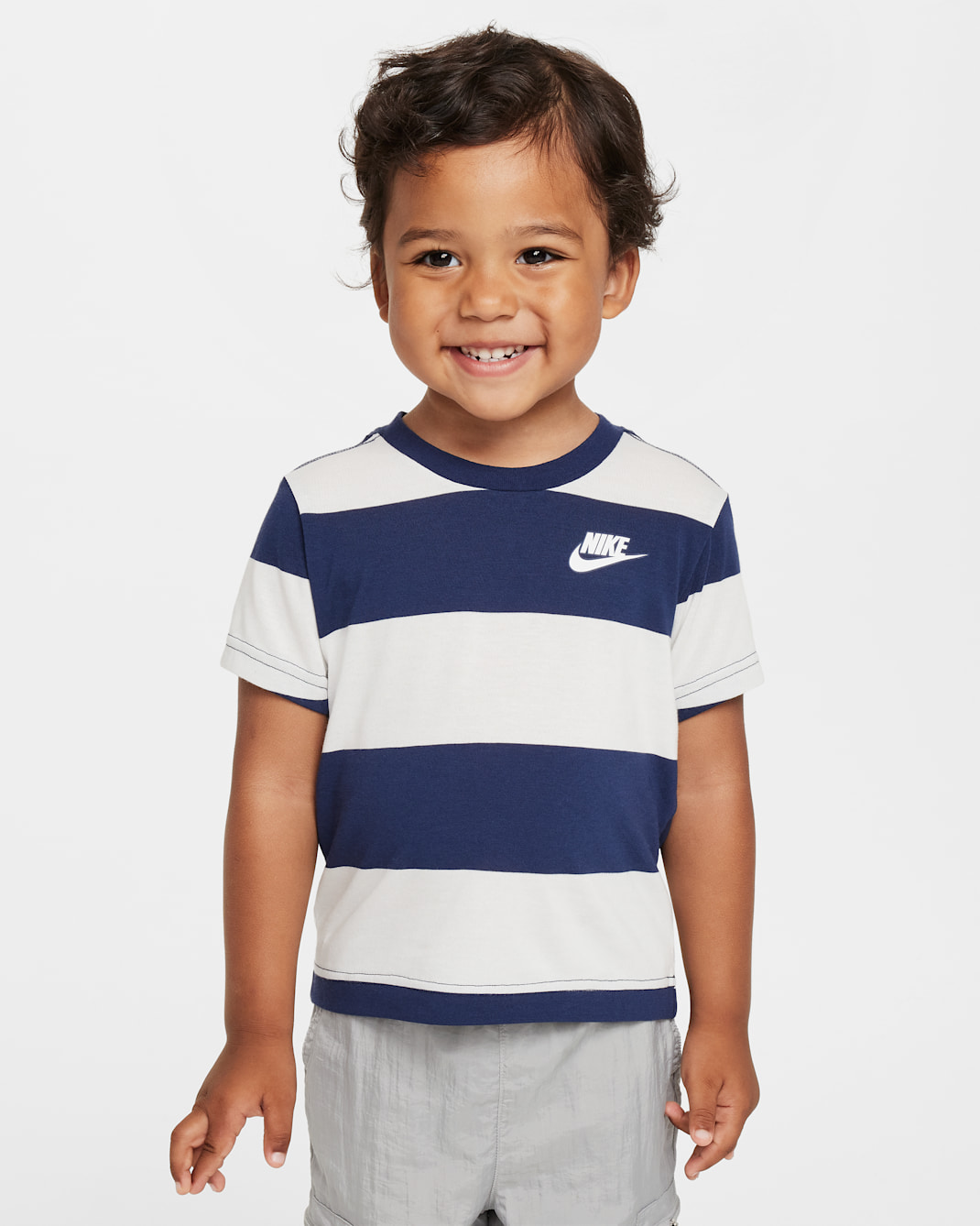 Playera de rugby a rayas para niño pequeño Nike - Azul marino medianoche