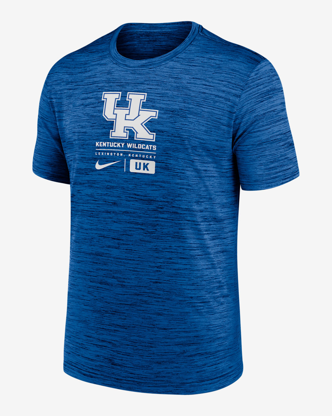 Kentucky Wildcats Campus Center Block Velocity Men's Nike Dri-FIT College T-Shirt - Royal