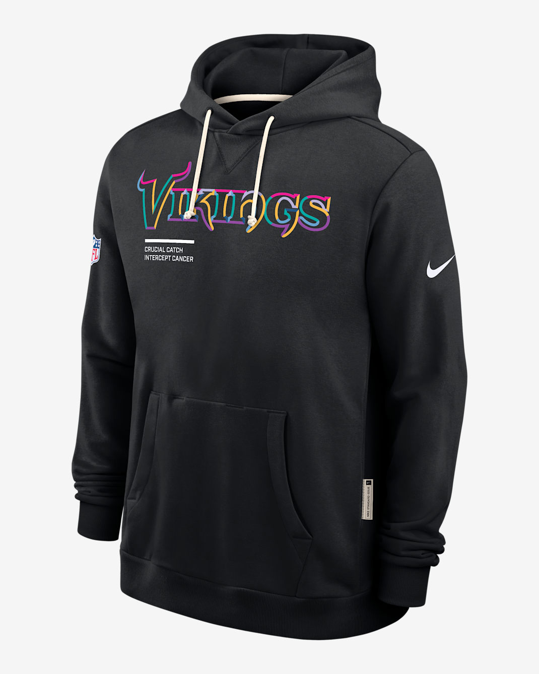 Minnesota Vikings Crucial Catch Sideline Men's Nike Dri-FIT NFL Pullover Hoodie - Black