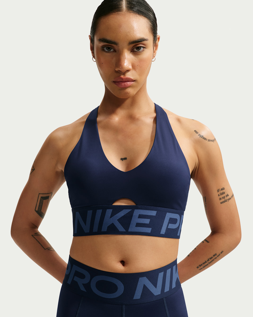 Nike Pro Sculpt Women's Medium-Support Padded Sports Bra - Midnight Navy/Mystic Navy/White